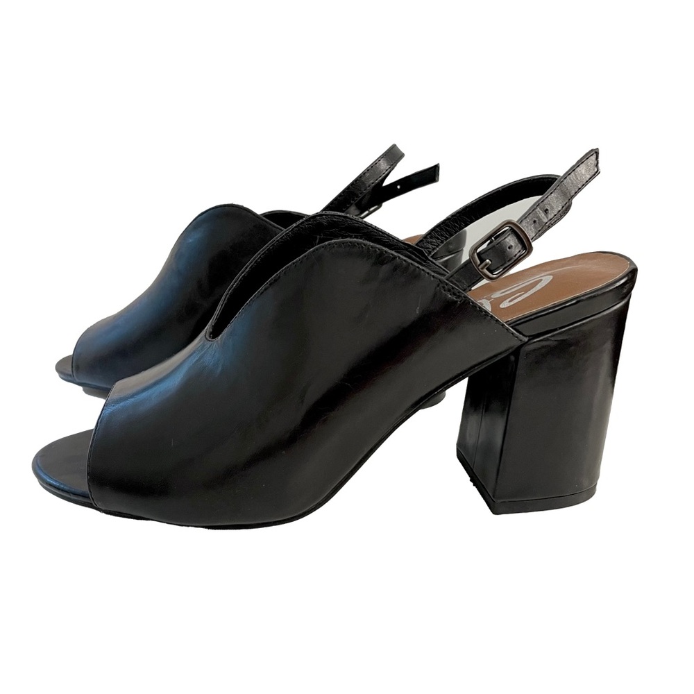 Sbicca- Windsor Black Slingback Peep-Toe Heels- 9